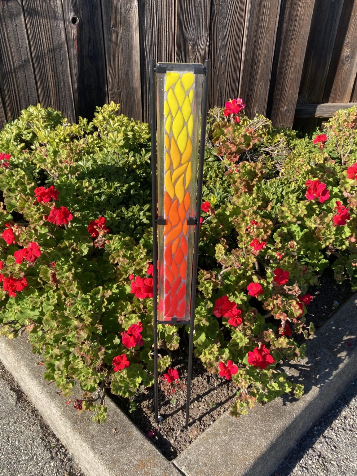 Garden Stake (Long Rectangle) Case of 10 display stands AANRAKU GLASS STUDIOS